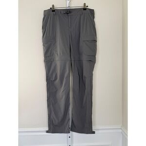 REI Convertible Pants Gray Size‎ 10 Petite Zip Pockets Snaps Trail Hiking